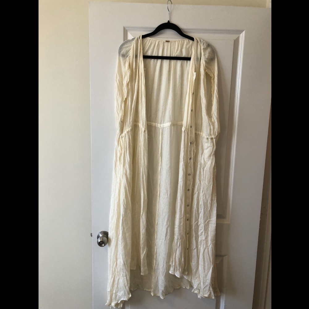 Free People billowy cream duster